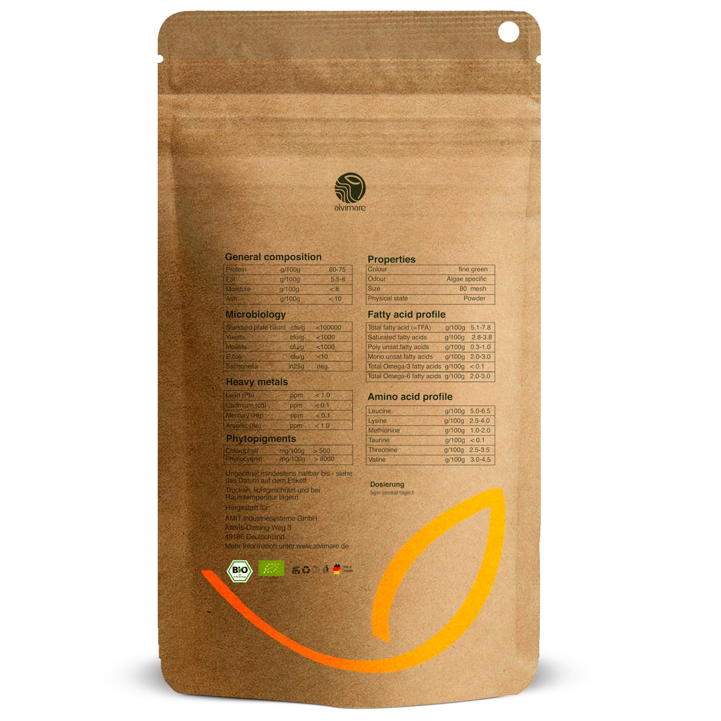 Bio Spirulina Pulver 1000g (4x250g Bundle)