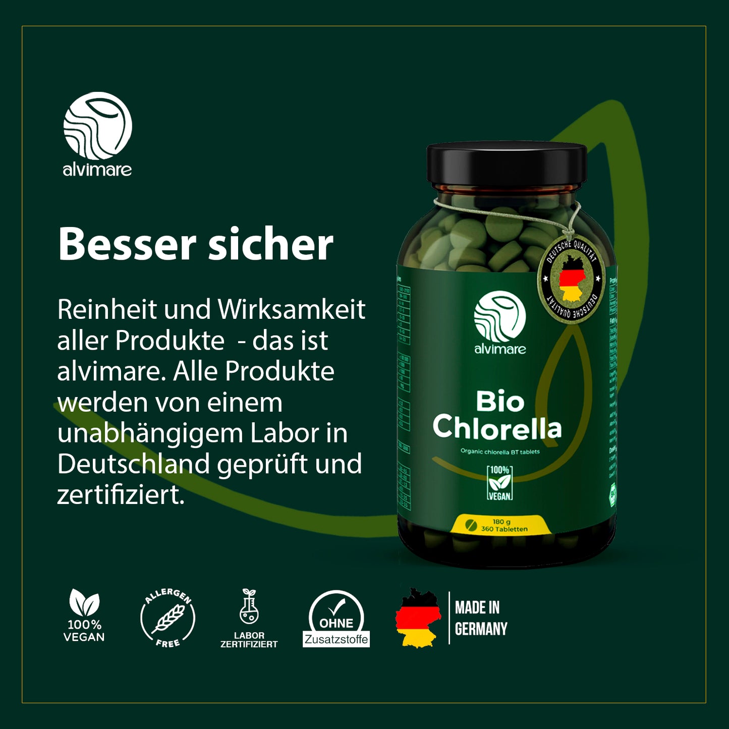 Bio Chlorella Tabletten 360 Stück (180g)