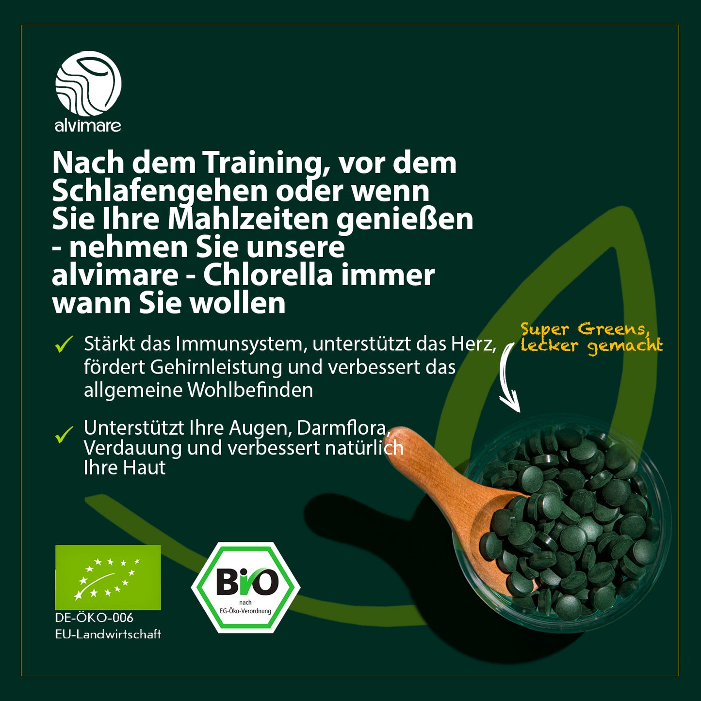 Bio Chlorella Tabletten 360 Stück (180g)