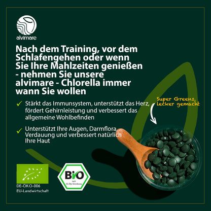 Bio Chlorella Tabletten 360 Stück (180g)